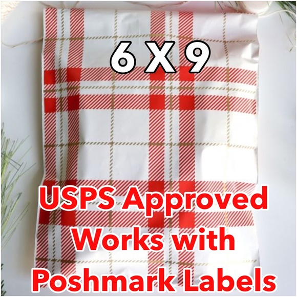 ๐ 25 6X9 Plaid Poly Mailers CLEARANCE Xmas - Picture 4 of 6